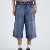 Jaded London Axle Acid Wash Denim Jorts | Jorts