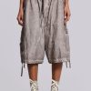 Jaded London Stone Oil Wash Parachute Shorts | Shorts & Jorts