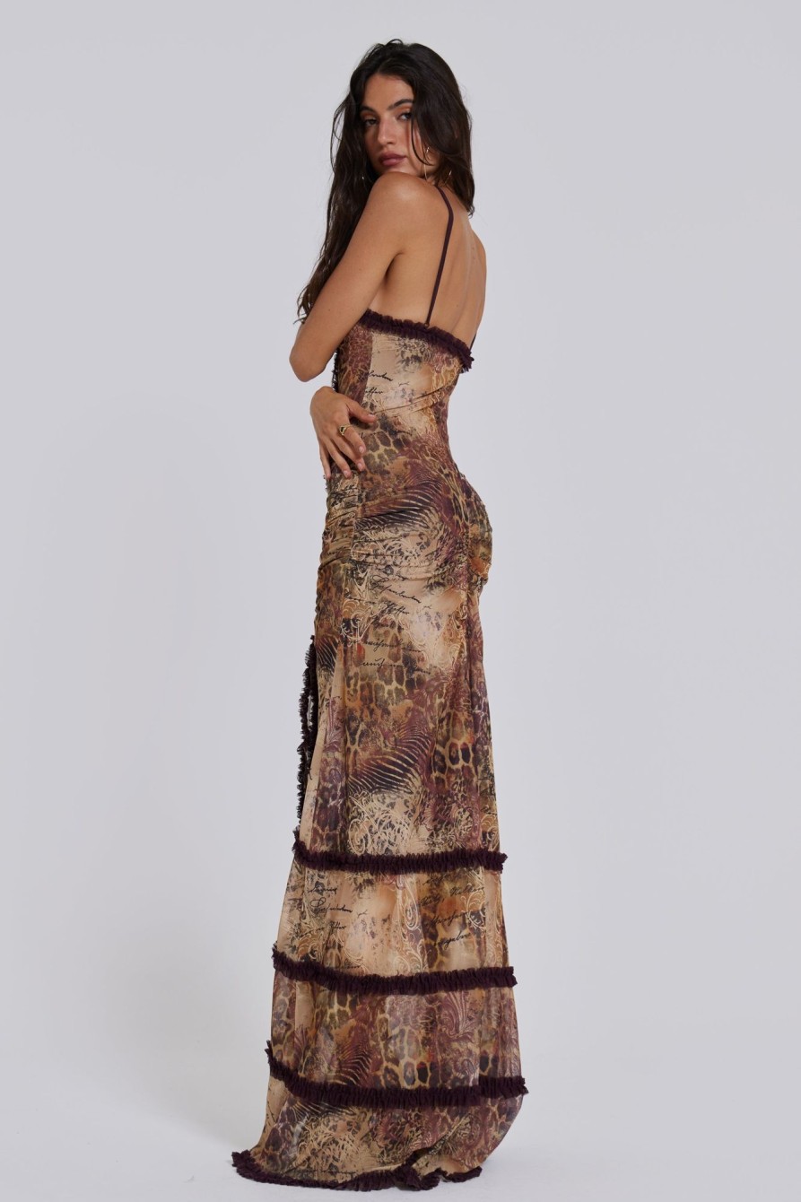 Jaded London Fatale Maxi Dress In Sunrose | Maxi Dresses