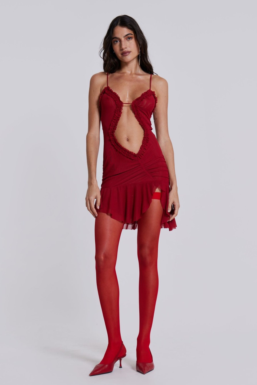 Jaded London Scarlett Red Mini Fatale Dress | Mini Dresses