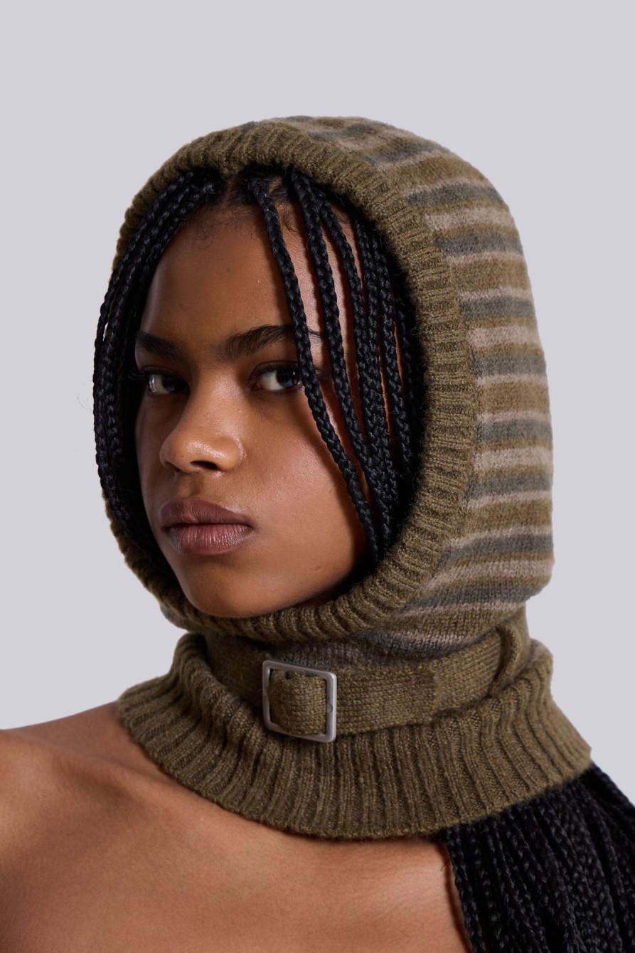 Jaded London Veda Knitted Hood U0026 Scarf | Knitwear