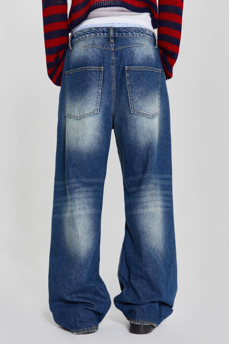 Jaded London Vintage Blue Colossus Flare Jeans | Bootcut Jeans