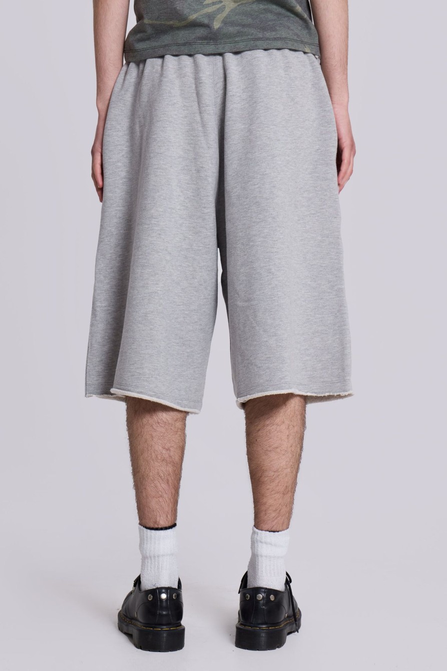 Jaded London Grey Marl Monster Jogger Shorts | Basics