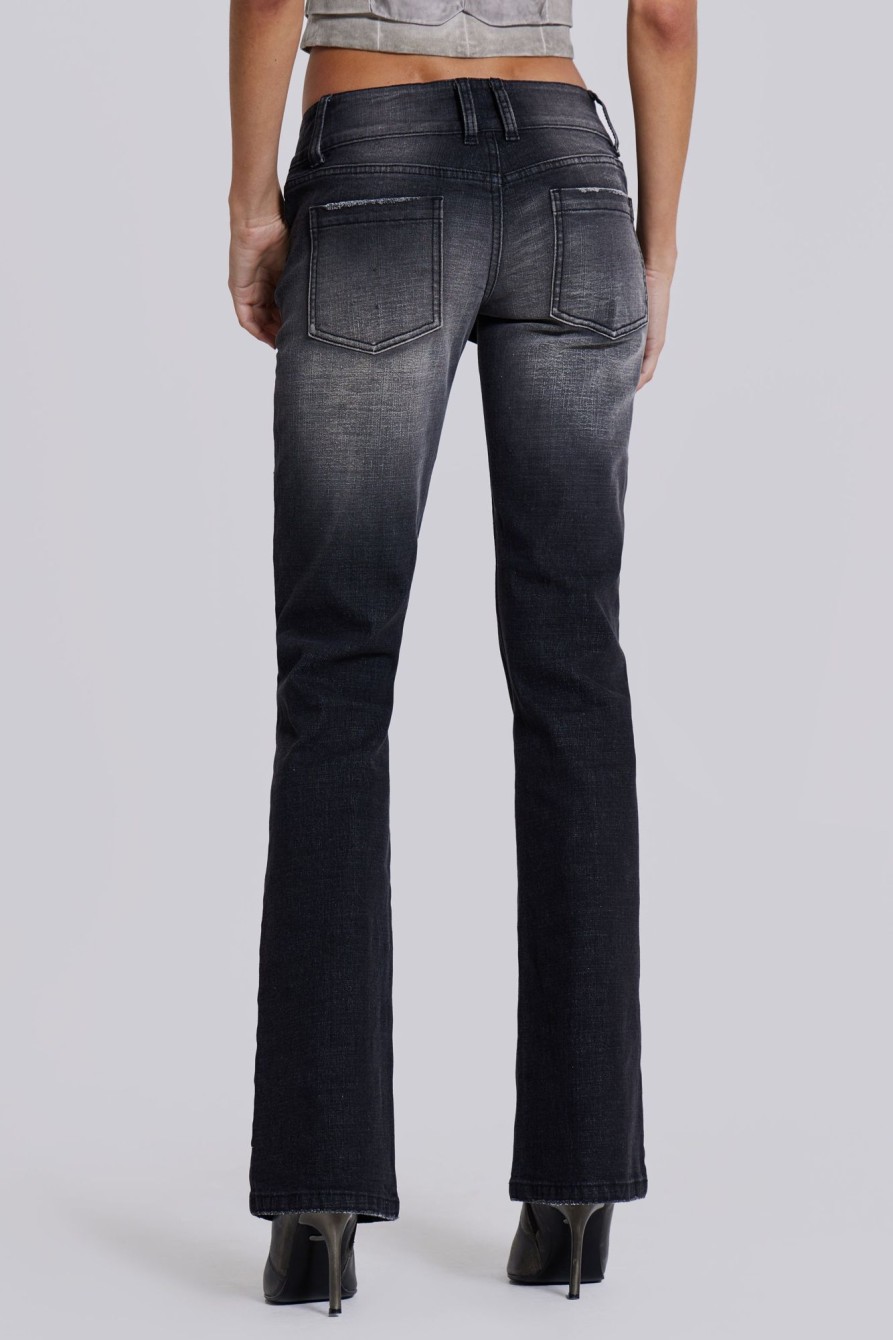 Jaded London Washed Black Thirteen Jeans | Slim/Straight Jeans