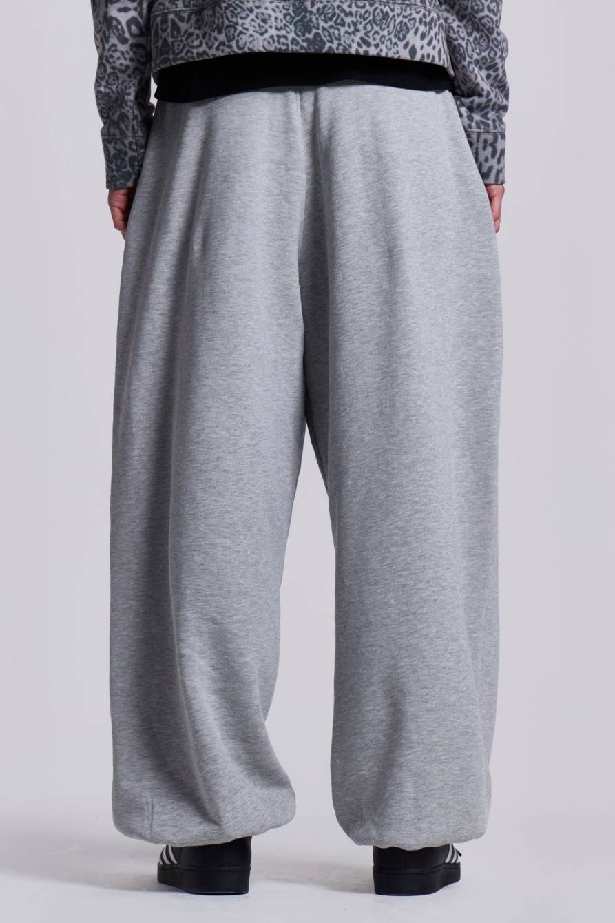 Jaded London Grey Marl Cuffed Monster Jogger | Loungewear