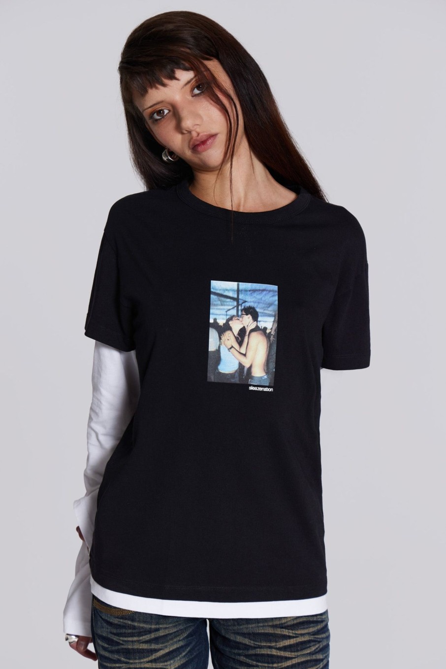 Jaded London Ibiza Kiss Double Layer Tee | T-Shirts