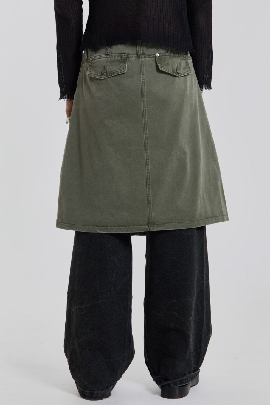 Jaded London Khaki Anarcho Kilt | Kilts