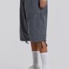 Jaded London Vintage Grey Parachute Cargo Shorts | Shorts & Jorts