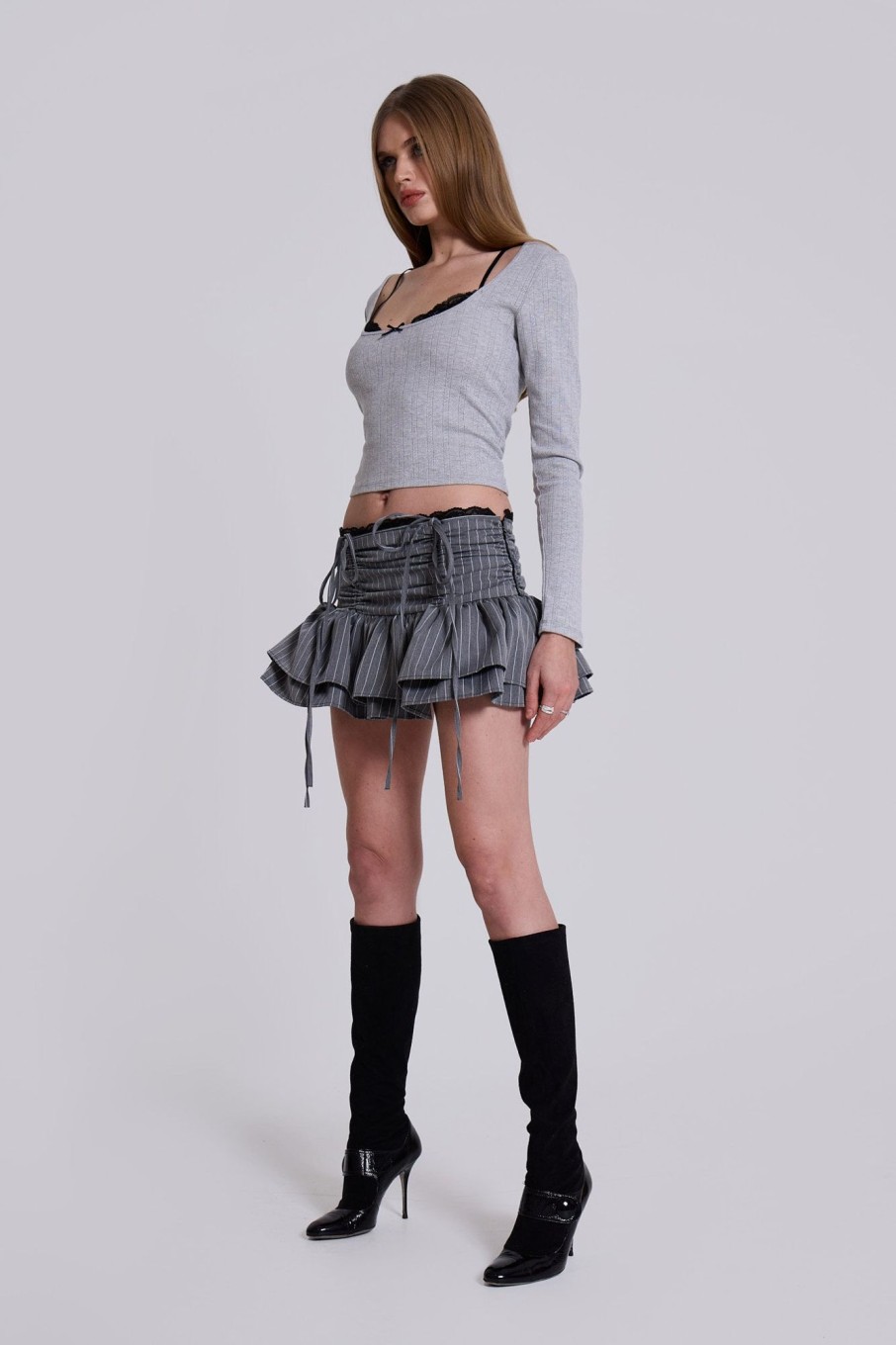 Jaded London Thursday Pinstripe Mini Skirt | Mini Skirts