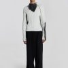 Jaded London White Asymmetric Luster Knit | Knitwear