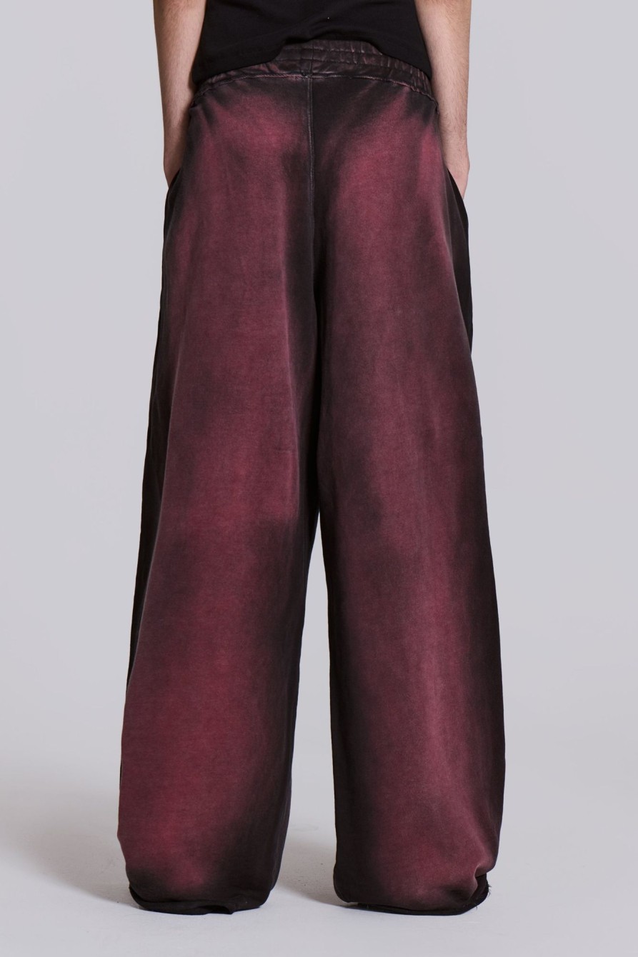 Jaded London Deep Red Fade Monster Joggers | Basics