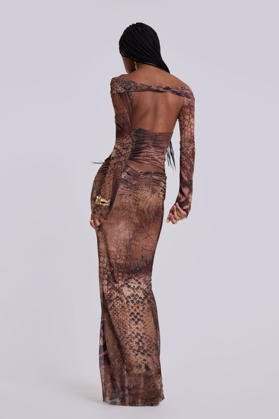 Jaded London Dahna Macrame Mesh Maxi Dress | Maxi Dresses