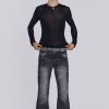 Jaded London Black Crease Blaze Jeans | Jeans