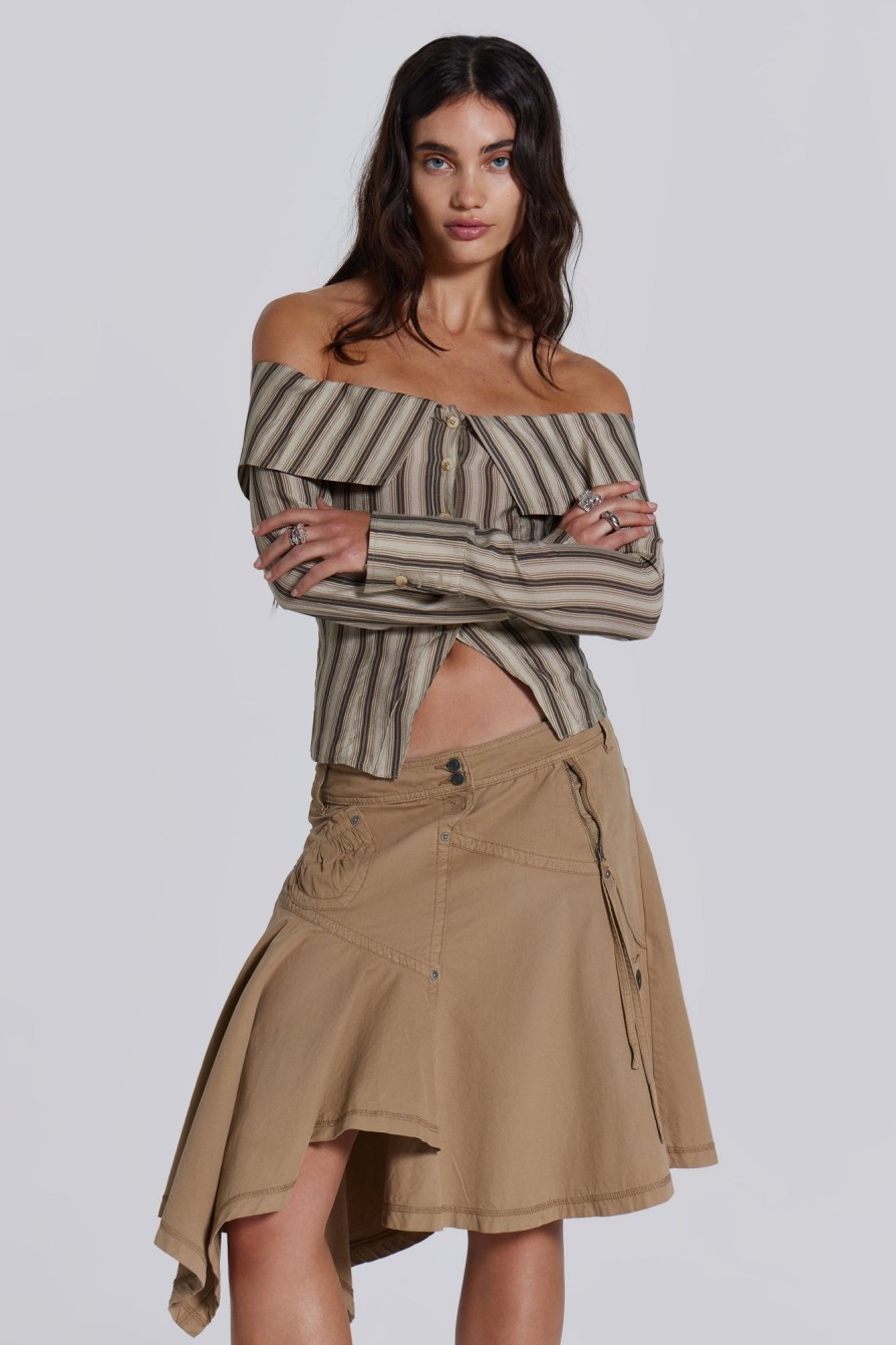 Jaded London Noa Cargo Midi Skirt | Back Soon