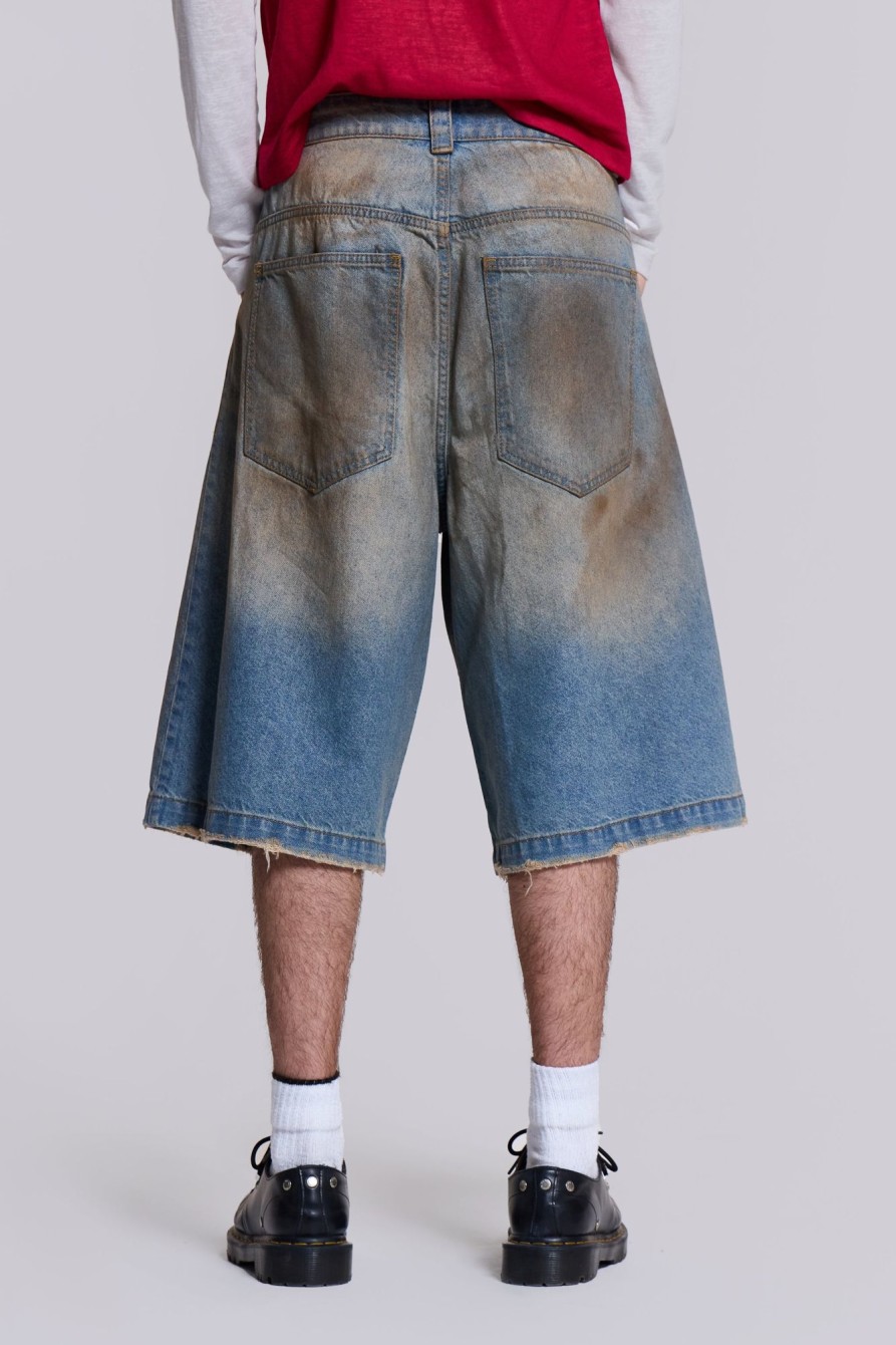 Jaded London Mud Wash Colossus Jorts | Shorts & Jorts