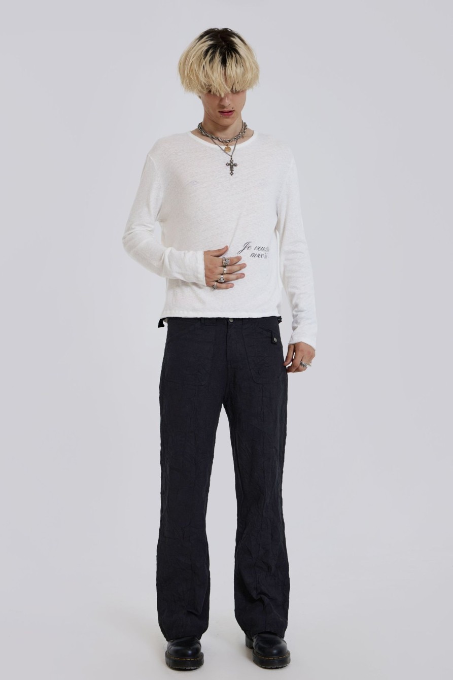 Jaded London Black Creased Pants | Trousers & Pants