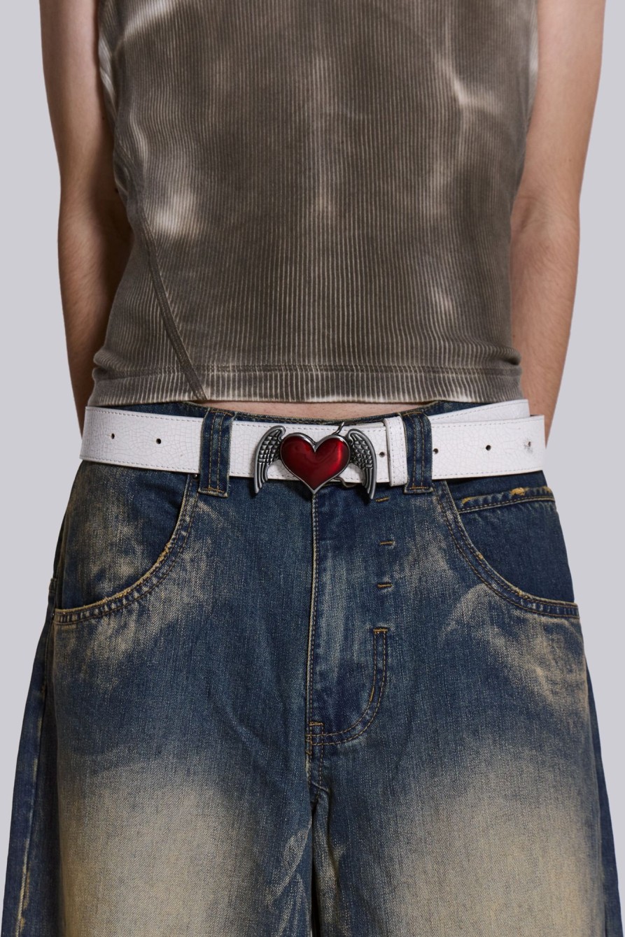 Jaded London White Cupid Belt | Back Soon