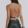 Jaded London Vision Backless Halter Top | Crop Tops