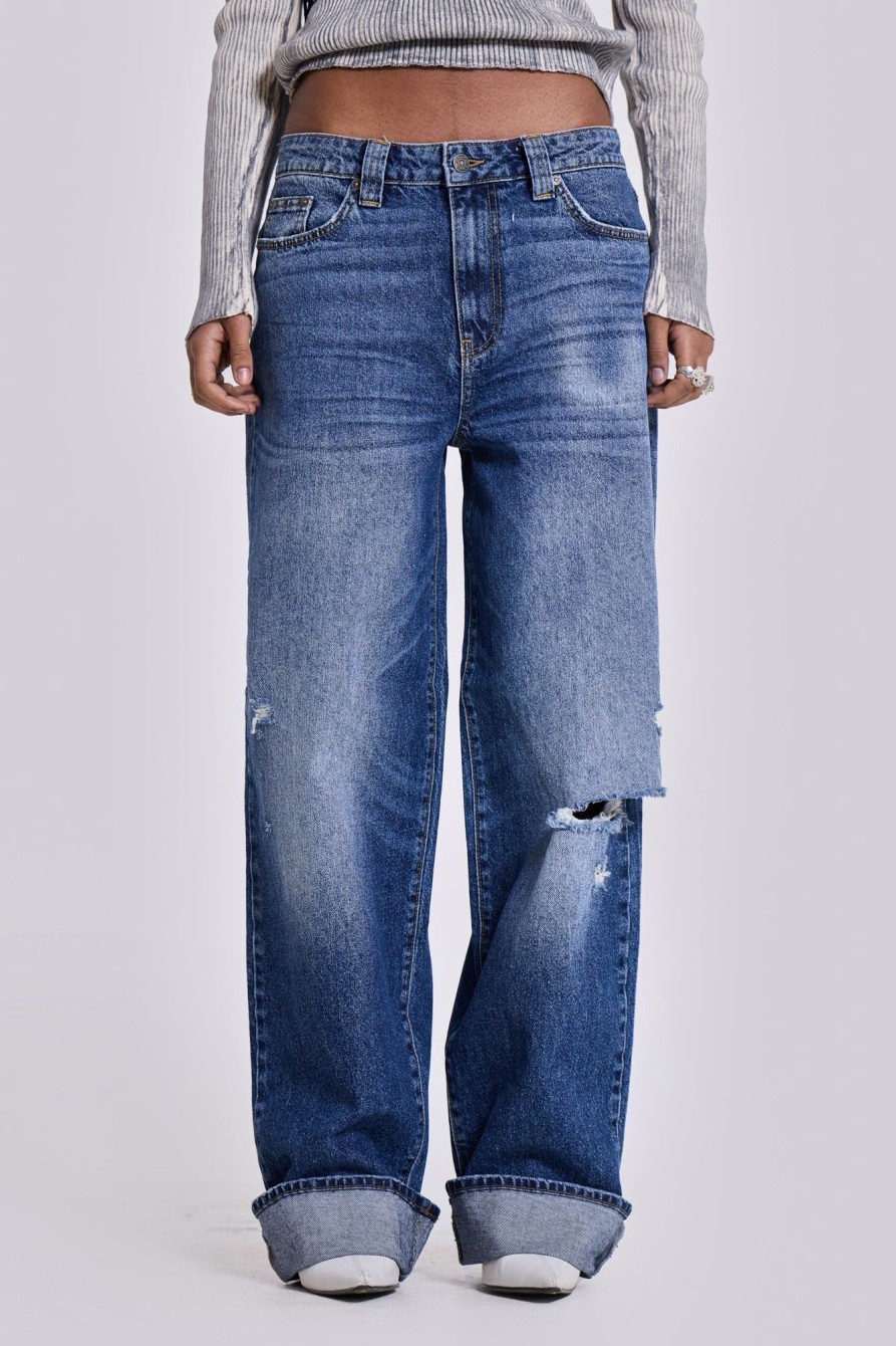 Jaded London Sonic Jeans In Vintage Blue Wash | Baggy Jeans