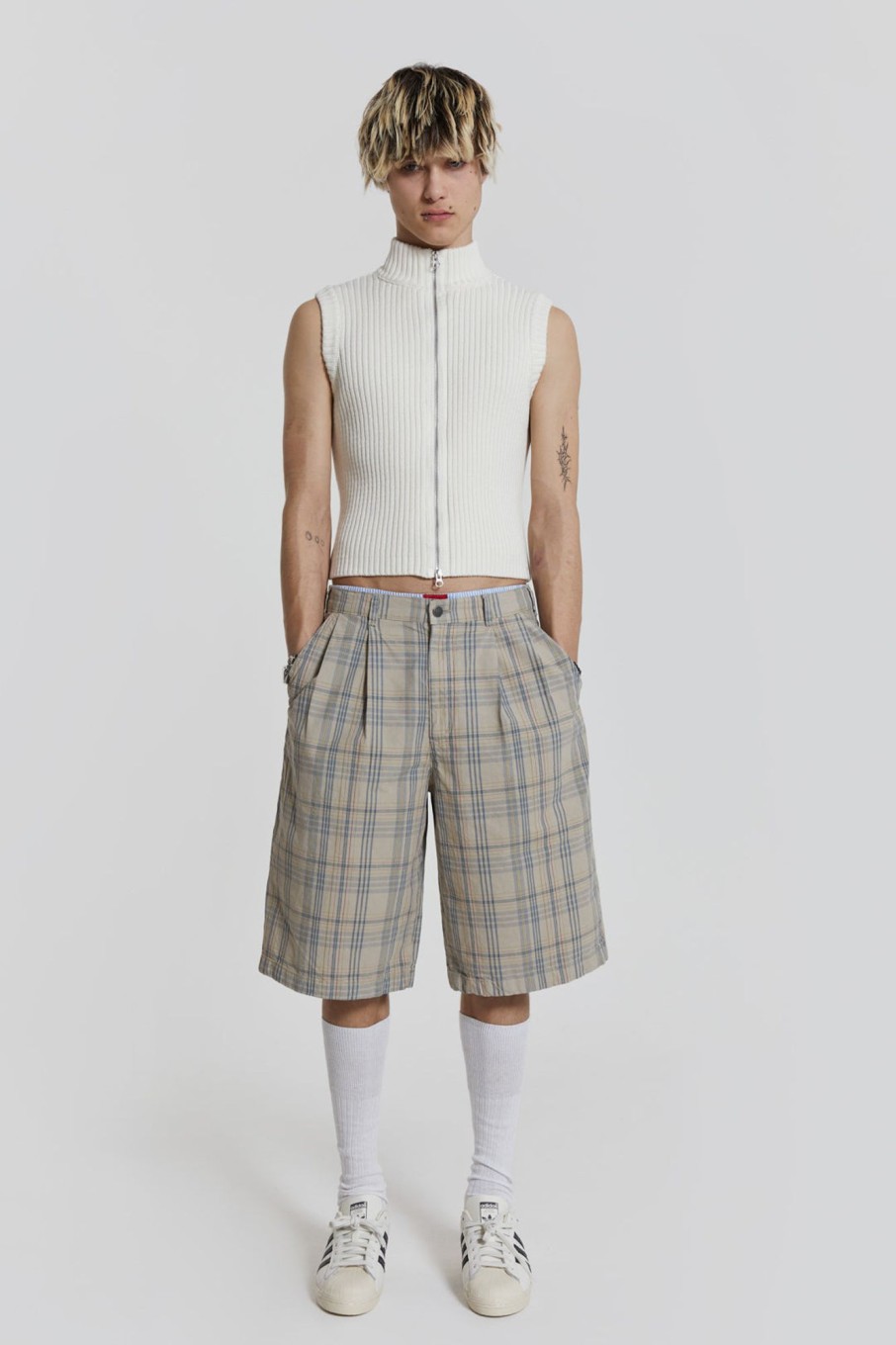 Jaded London Stone Check Fairway Shorts | Shorts & Jorts