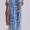 Jaded London Shredded Denim Maxi Skirt | Maxi Skirts