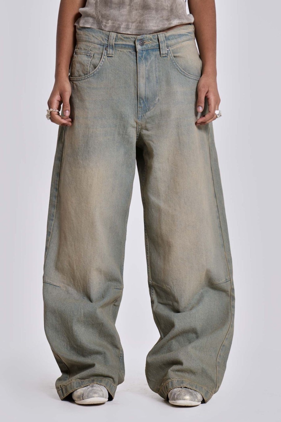 Jaded London Light Wash Colossus Jeans | Baggy Jeans