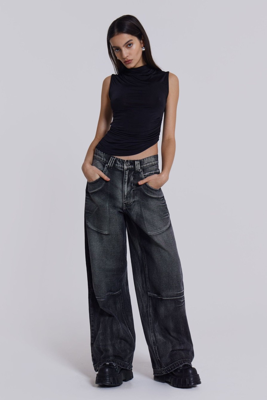 Jaded London Black Ethereal Colossus Jeans | Baggy Jeans