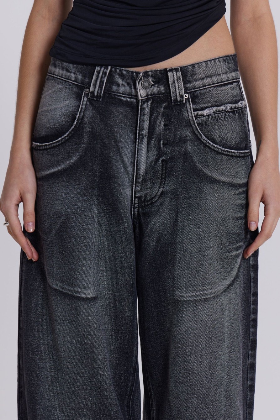 Jaded London Black Ethereal Colossus Jeans | Baggy Jeans