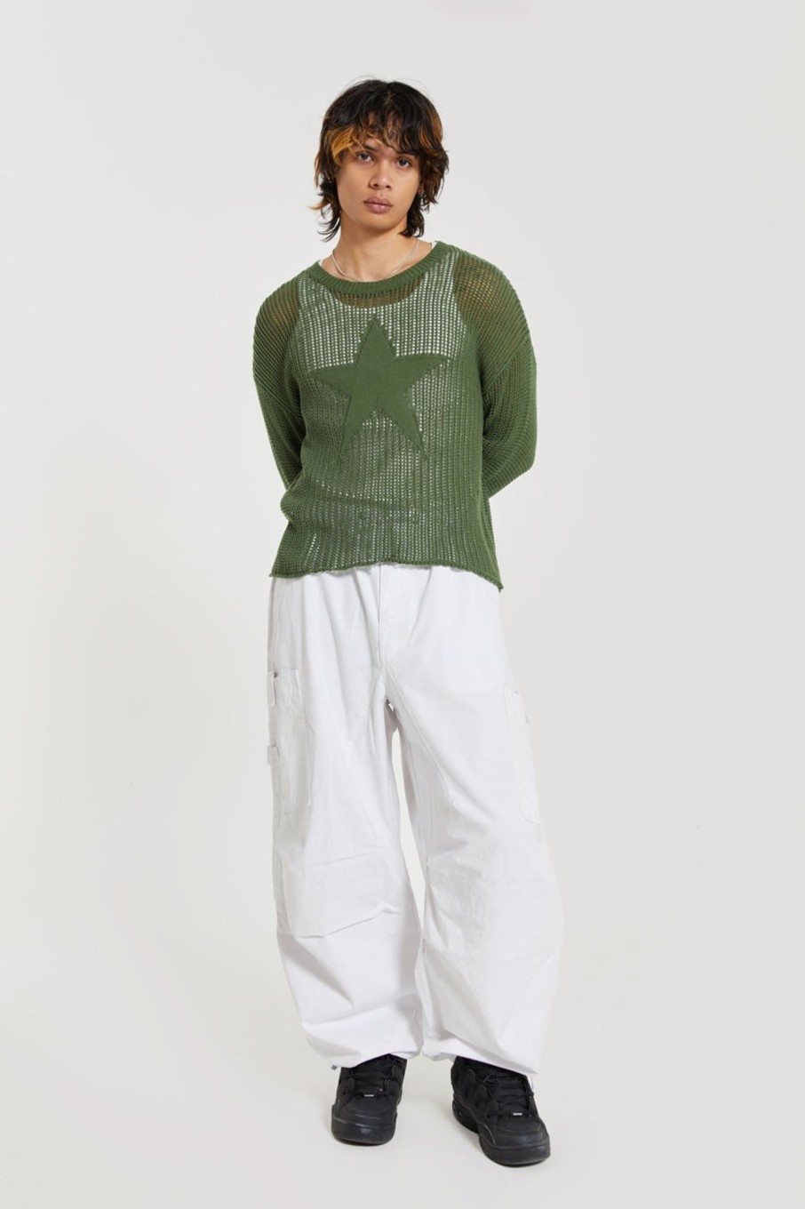 Jaded London White Parachute Cargo Pants | Trousers & Pants