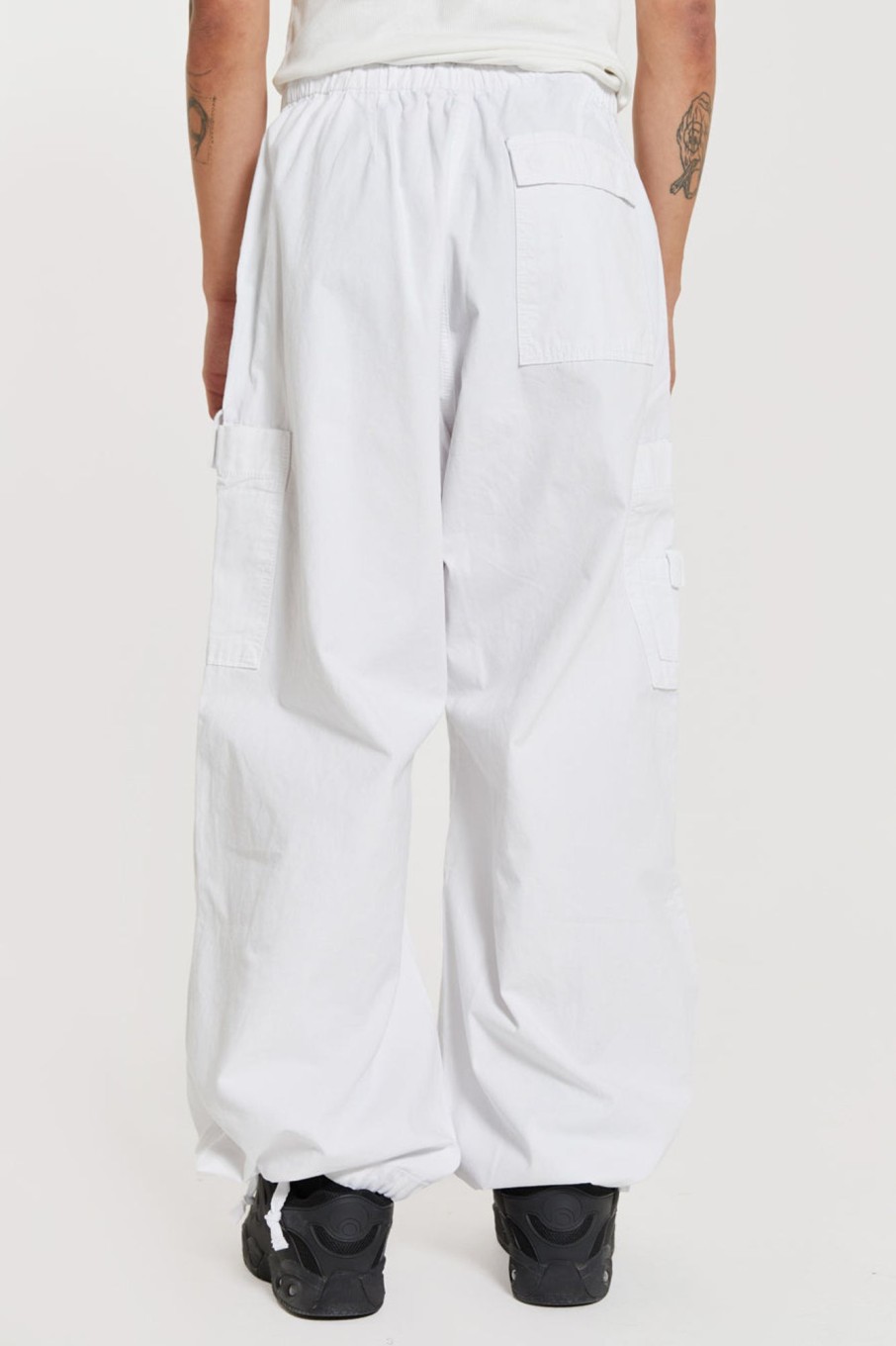 Jaded London White Parachute Cargo Pants | Trousers & Pants