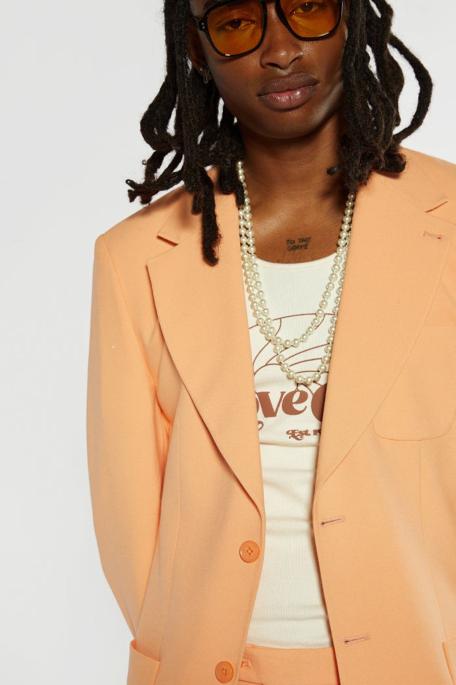 Jaded London Peach Single Breasted Blazer | Outerwear