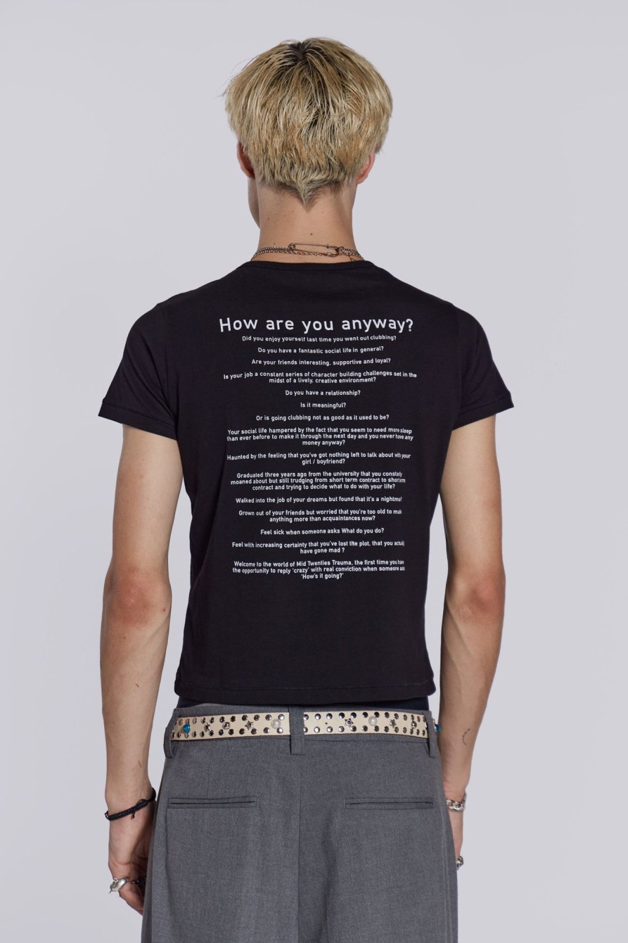 Jaded London Black How Are You? Tee | T-Shirts