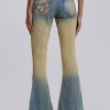 Jaded London Demure Studded Flared Jeans | Jeans