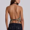 Jaded London Leopard Zene Backless Top | Crop Tops