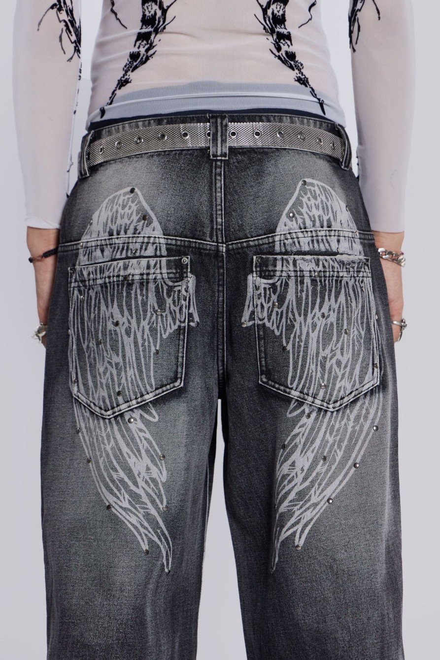 Jaded London Black Ethereal Colossus Jeans | Jeans