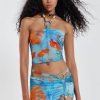 Jaded London Cora Ruched Mesh Skirt | Beach Co-Ords