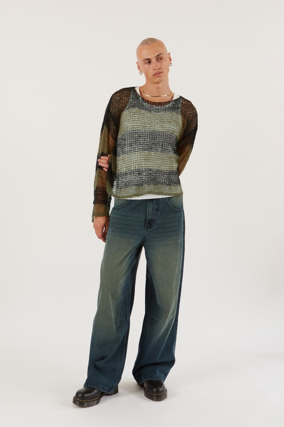 Jaded London Green Nirvana Jumper | Knitwear