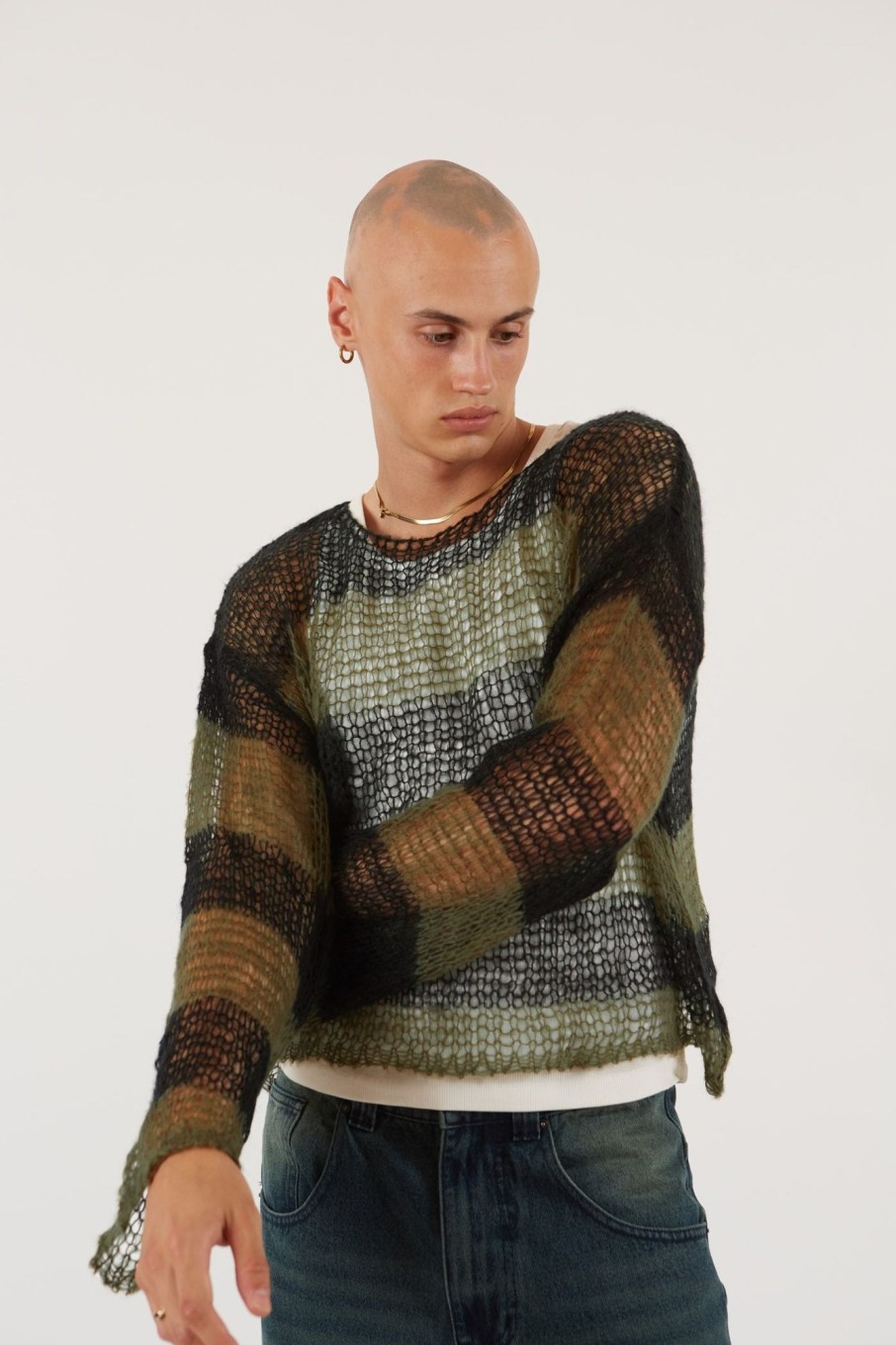 Jaded London Green Nirvana Jumper | Knitwear