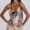 Jaded London Leopard Metallic Mirage Mini Dress | Mini Dresses