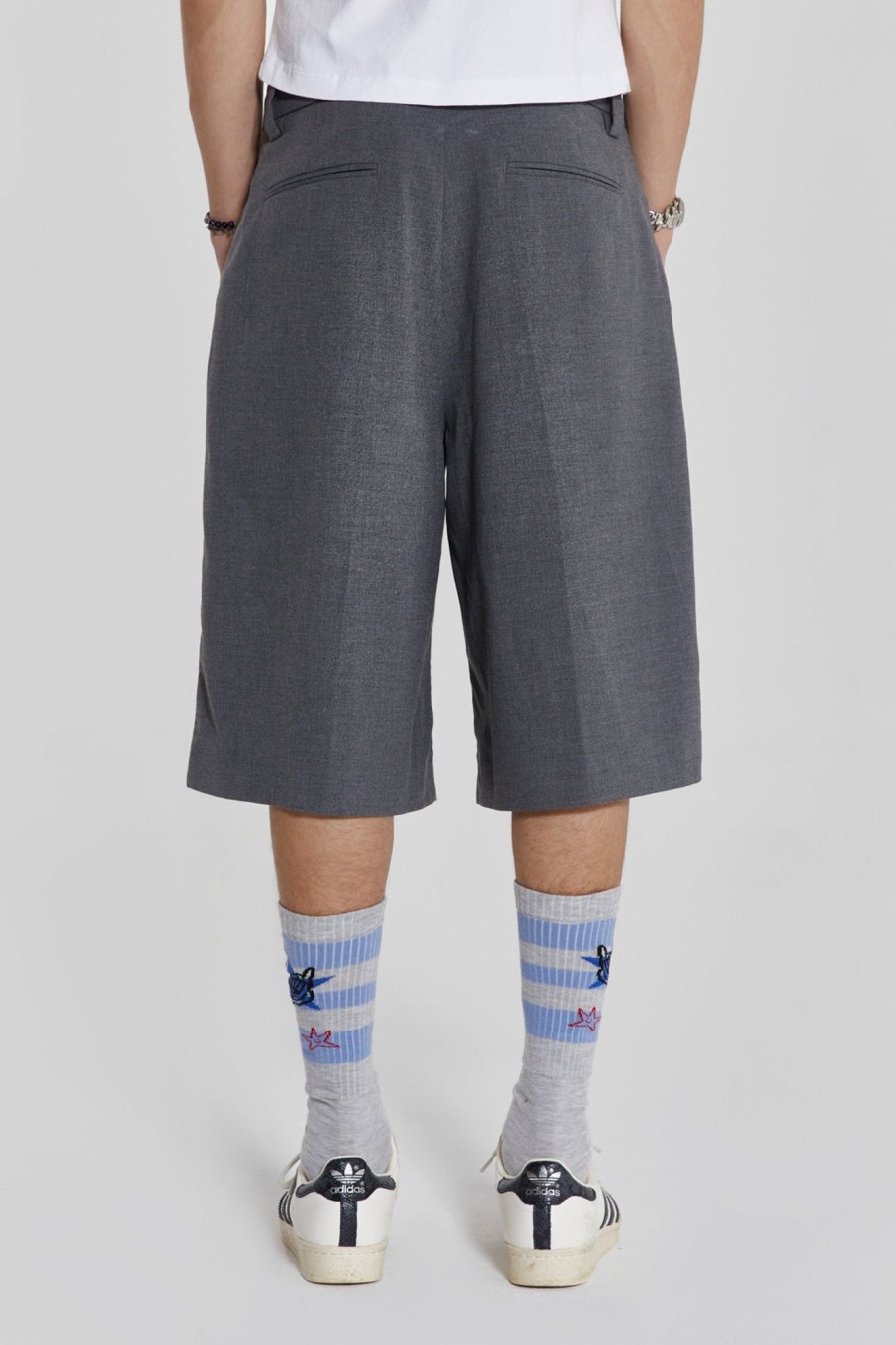 Jaded London Grey Goliath Tailored Shorts | Tailoring