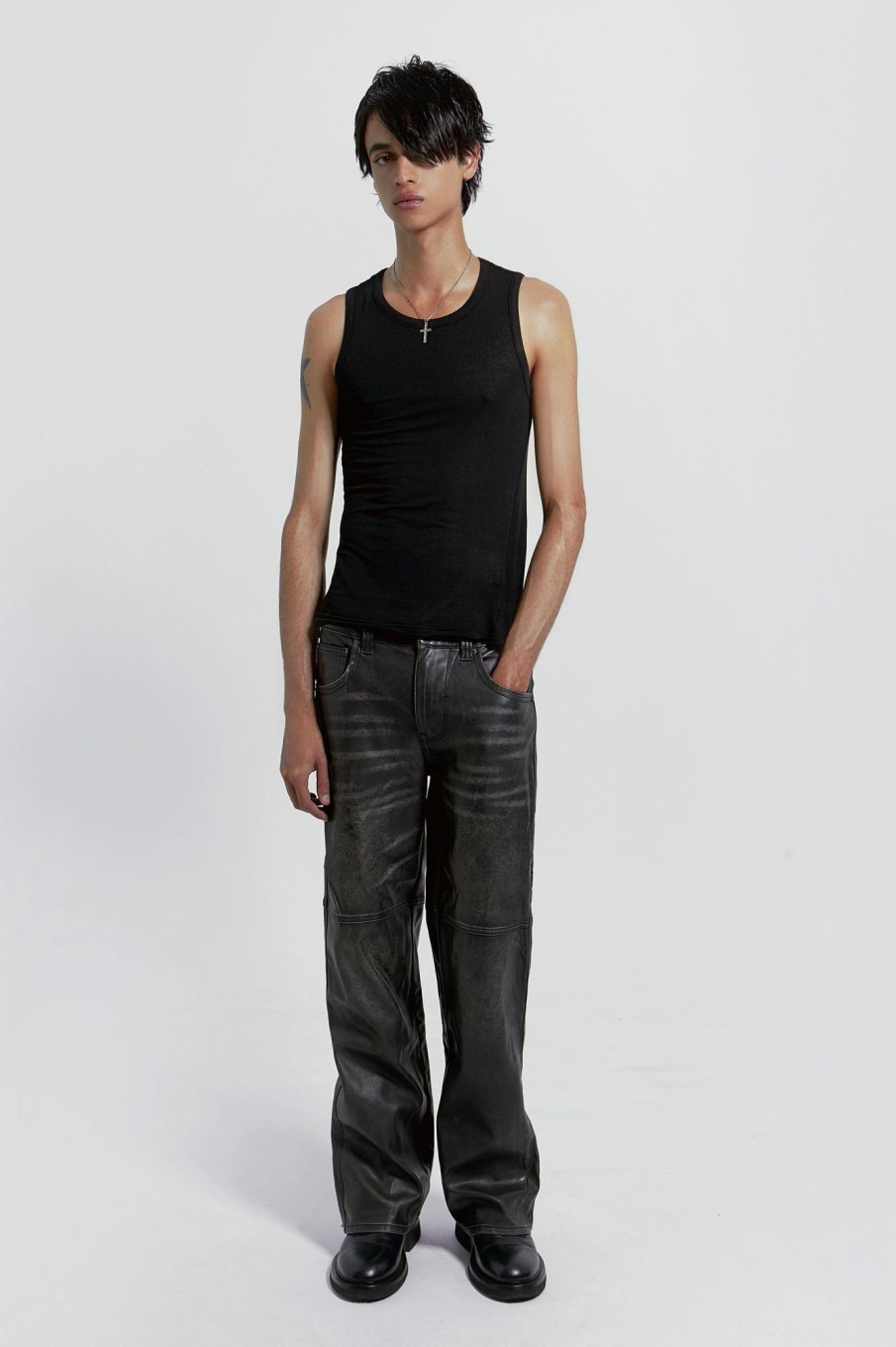 Jaded London Black Mist Vest | Basics