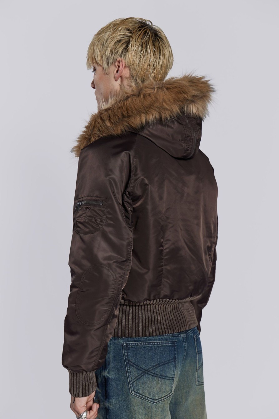 Jaded London Brown Jet Jacket | Outerwear