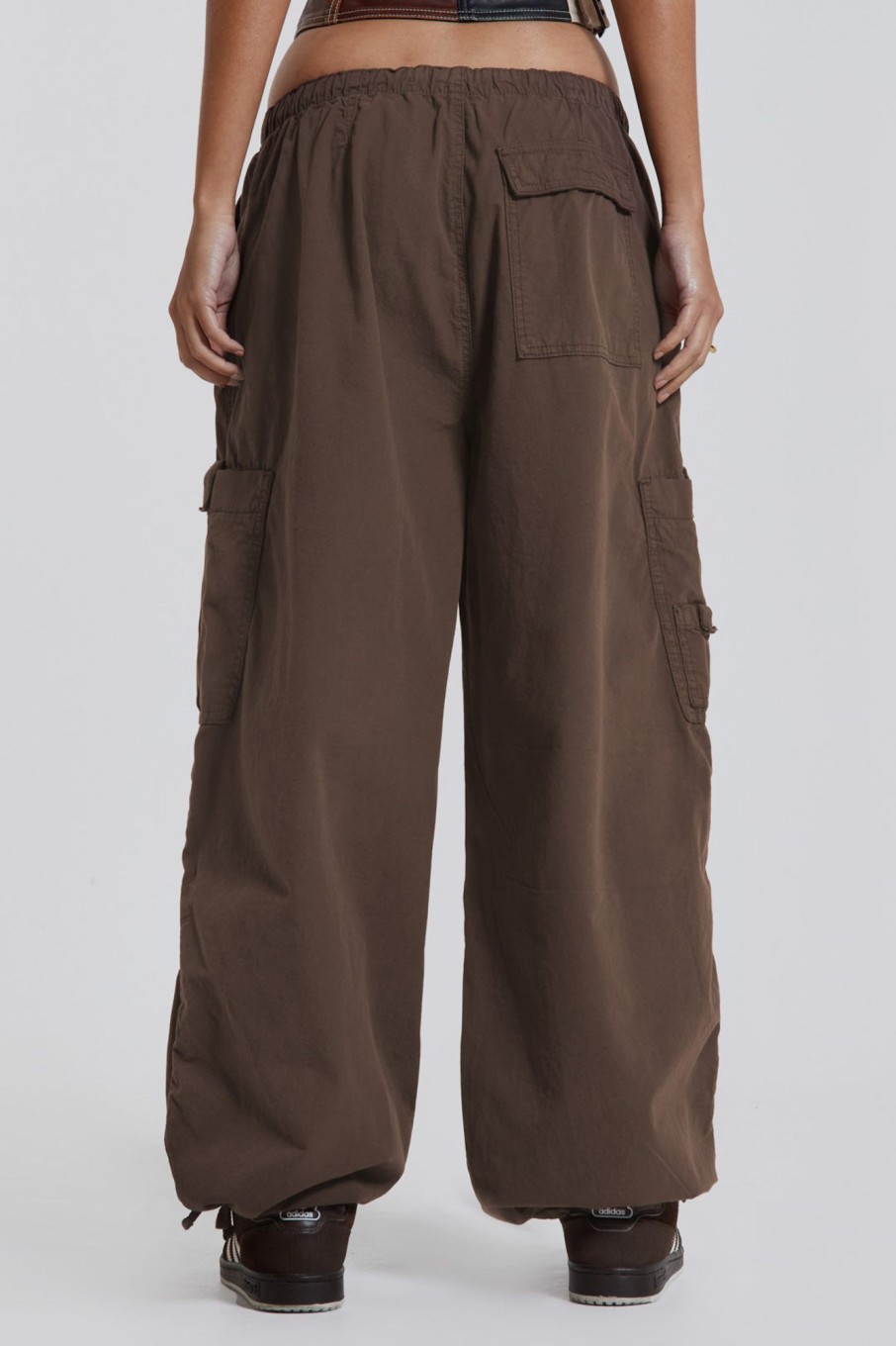 Jaded London Brown Parachute Cargo Pants | Cargo Pants