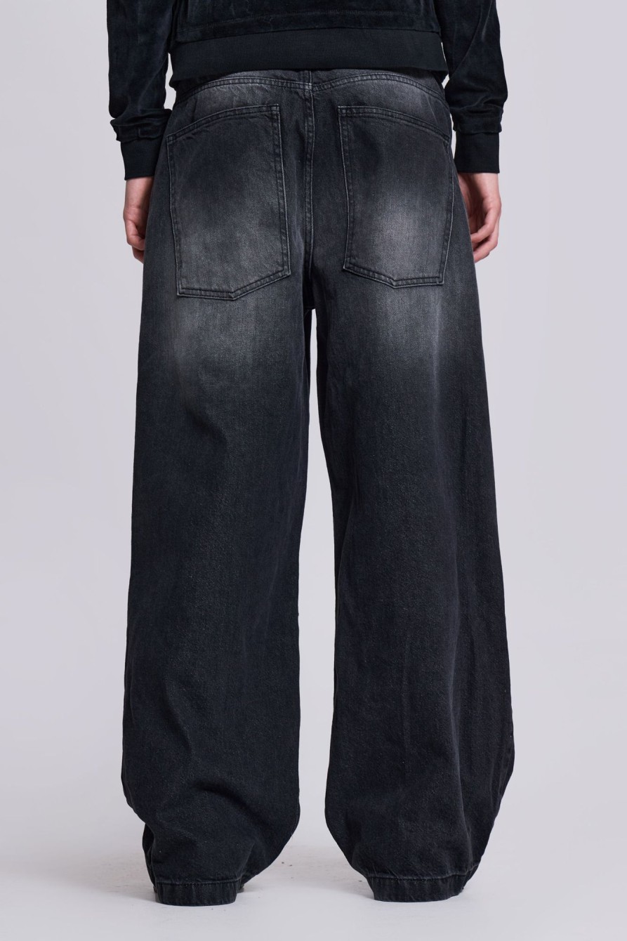 Jaded London Washed Black Colossus Jeans | Jeans