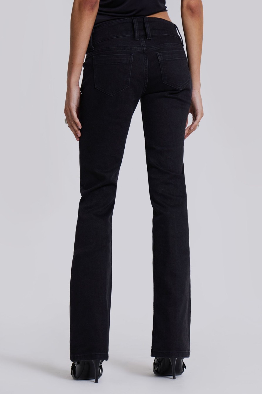 Jaded London Solid Black Thirteen Jeans | Slim/Straight Jeans