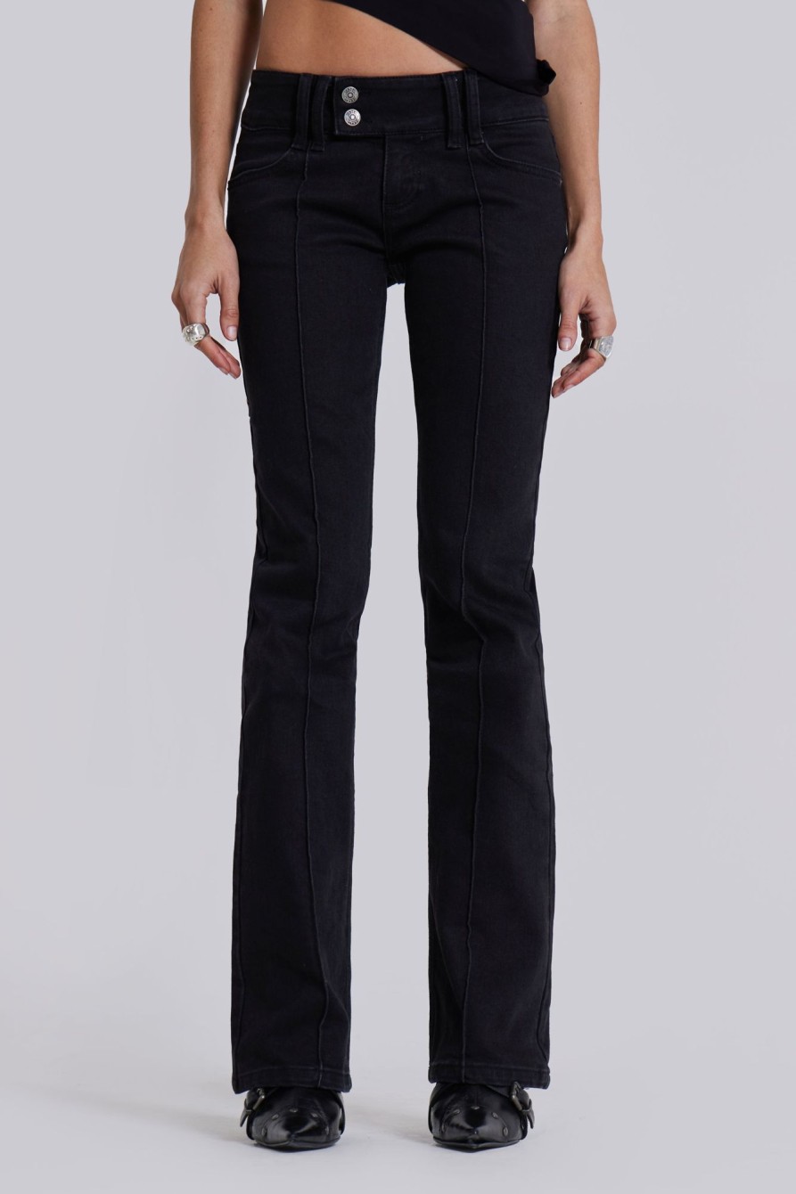 Jaded London Solid Black Thirteen Jeans | Slim/Straight Jeans