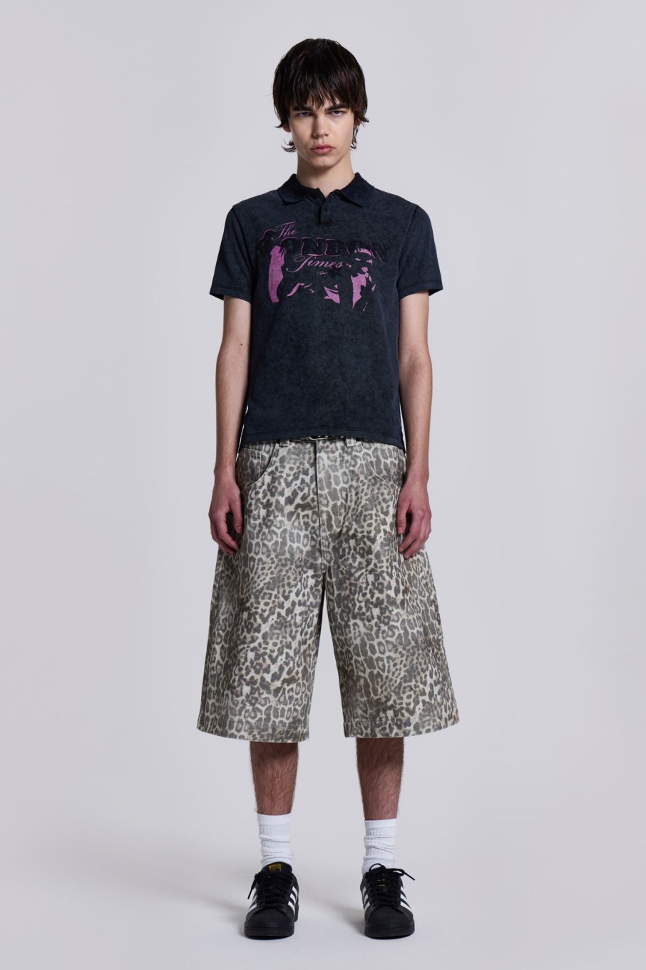 Jaded London Leopard Fade Colossus Jorts | Shorts & Jorts