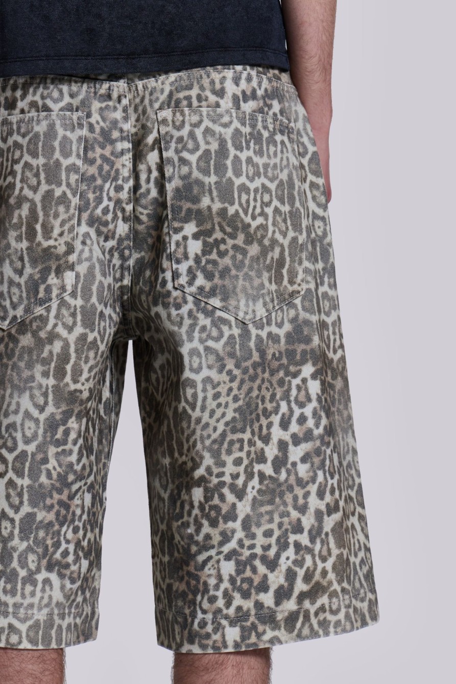 Jaded London Leopard Fade Colossus Jorts | Shorts & Jorts