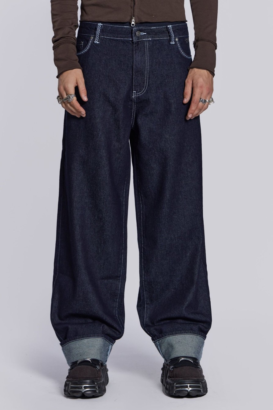 Jaded London Sonic Embroidered Baggy Jeans | Jeans