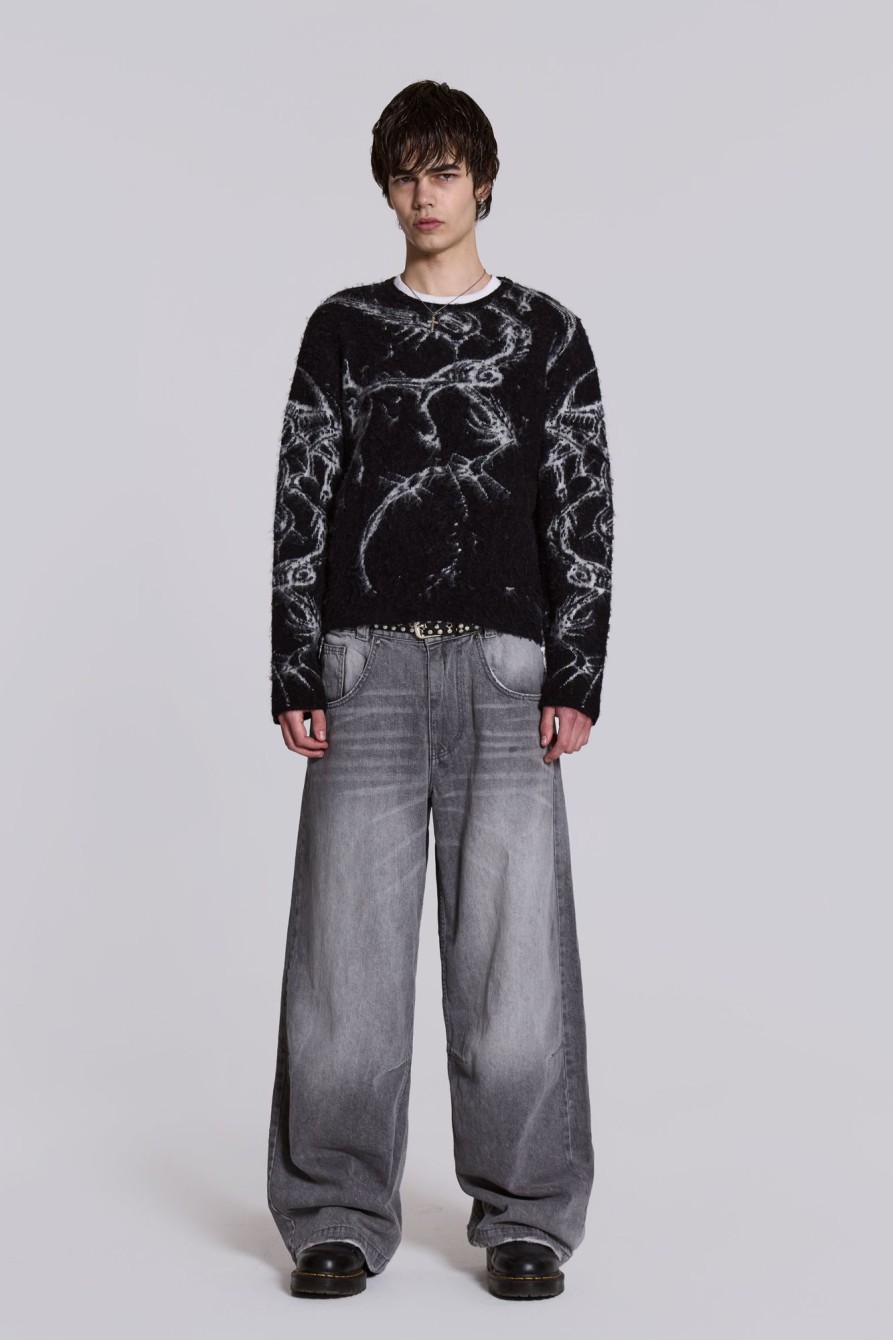 Jaded London Lazy Willy Brushed Knit Jumper | Knitwear